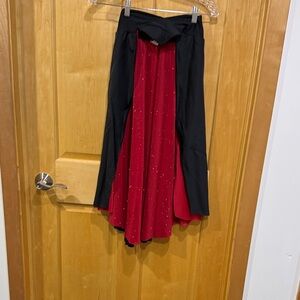Elegant Black and Red Women's Skirt